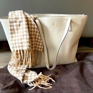 Kate Spade gray leather tote